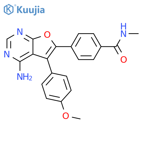 Benzamide,4-[4-amino-5-(4-methoxyphenyl)furo[2,3-d]pyrimidin-6-yl]-N-methyl- structure