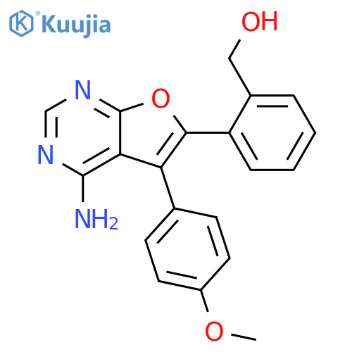 Benzenemethanol,2-[4-amino-5-(4-methoxyphenyl)furo[2,3-d]pyrimidin-6-yl]- structure