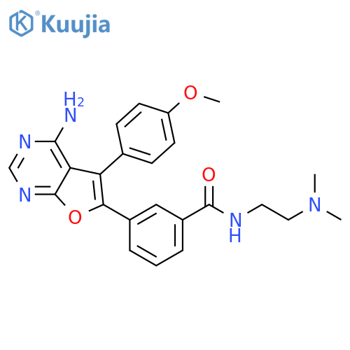 Benzamide,3-[4-amino-5-(4-methoxyphenyl)furo[2,3-d]pyrimidin-6-yl]-N-[2-(dimethylamino)ethyl]- structure