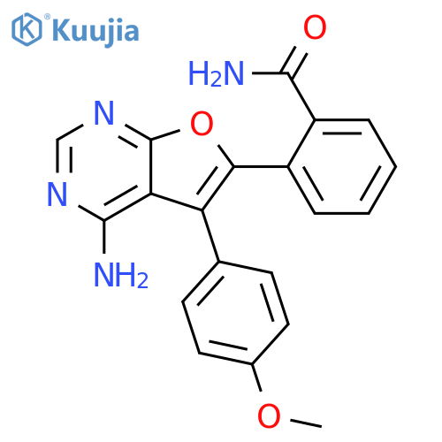 Benzamide, 2-[4-amino-5-(4-methoxyphenyl)furo[2,3-d]pyrimidin-6-yl]- structure