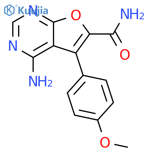 Furo[2,3-d]pyrimidine-6-carboxamide, 4-amino-5-(4-methoxyphenyl)- structure