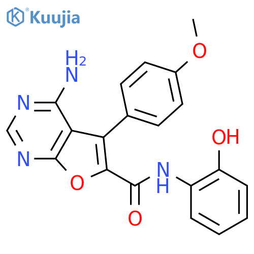 Furo[2,3-d]pyrimidine-6-carboxamide,4-amino-N-(2-hydroxyphenyl)-5-(4-methoxyphenyl)- structure