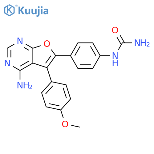 Urea, [4-[4-amino-5-(4-methoxyphenyl)furo[2,3-d]pyrimidin-6-yl]phenyl]- structure