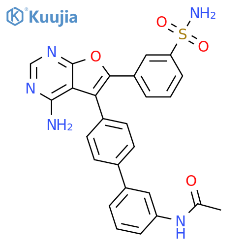 Acetamide,N-[4'-[4-amino-6-[3-(aminosulfonyl)phenyl]furo[2,3-d]pyrimidin-5-yl][1,1'-biphenyl]-3-yl]- structure