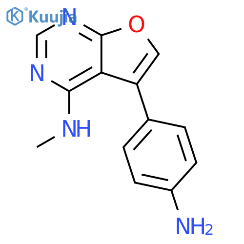 Furo[2,3-d]pyrimidin-4-amine, 5-(4-aminophenyl)-N-methyl- structure