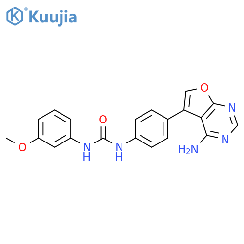 Urea,N-[4-(4-aminofuro[2,3-d]pyrimidin-5-yl)phenyl]-N'-(3-methoxyphenyl)- structure