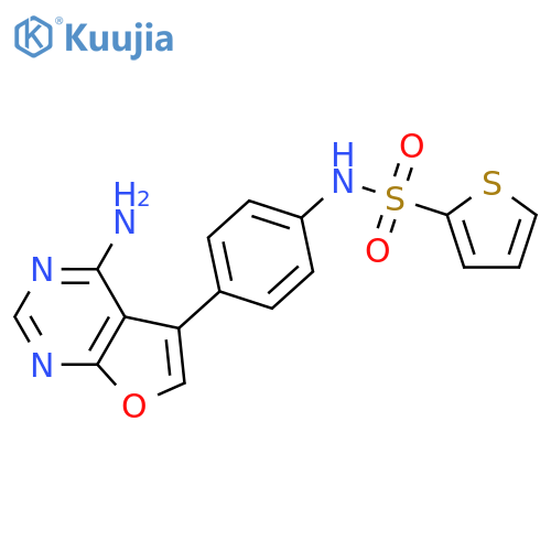 2-Thiophenesulfonamide,N-[4-(4-aminofuro[2,3-d]pyrimidin-5-yl)phenyl]- structure