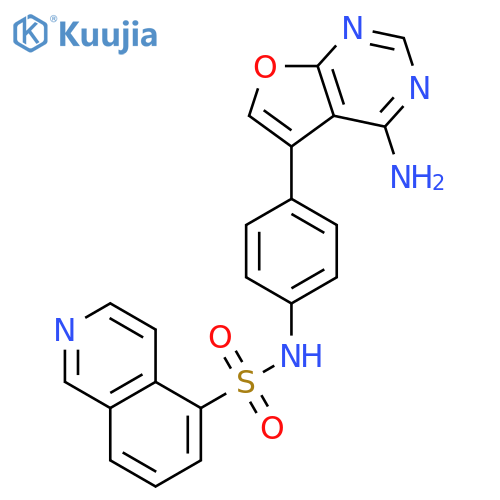 5-Isoquinolinesulfonamide,N-[4-(4-aminofuro[2,3-d]pyrimidin-5-yl)phenyl]- structure