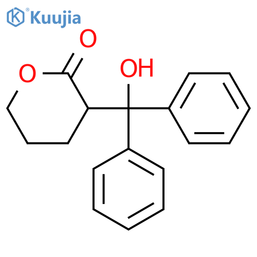 2H-Pyran-2-one, tetrahydro-3-(hydroxydiphenylmethyl)- structure