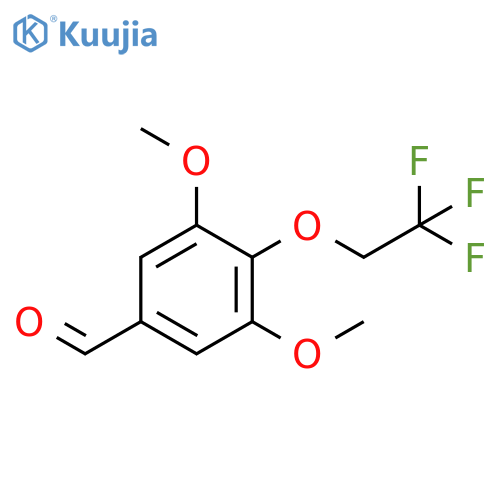 Benzaldehyde, 3,5-dimethoxy-4-(2,2,2-trifluoroethoxy)- structure