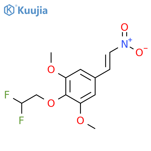 Benzene, 2-(2,2-difluoroethoxy)-1,3-dimethoxy-5-(2-nitroethenyl)- structure