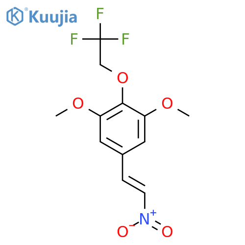 Benzene, 1,3-dimethoxy-5-(2-nitroethenyl)-2-(2,2,2-trifluoroethoxy)- structure