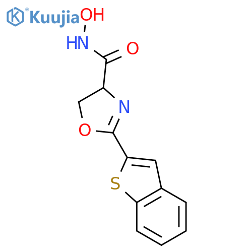 4-Oxazolecarboxamide, 2-benzo[b]thien-2-yl-4,5-dihydro-N-hydroxy-,(4R)- structure