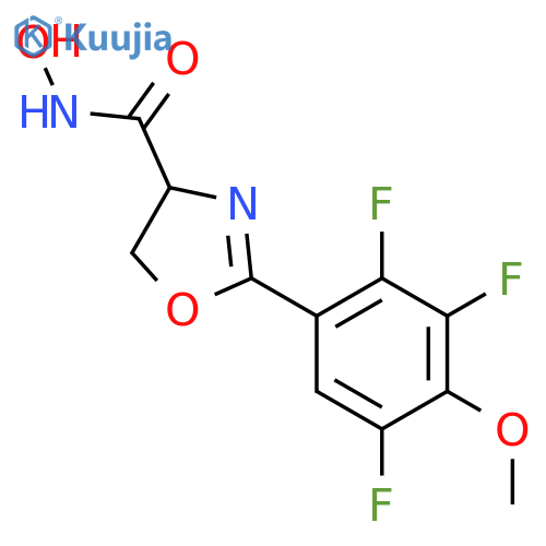 4-Oxazolecarboxamide,4,5-dihydro-N-hydroxy-2-(2,3,5-trifluoro-4-methoxyphenyl)-, (4R)- structure