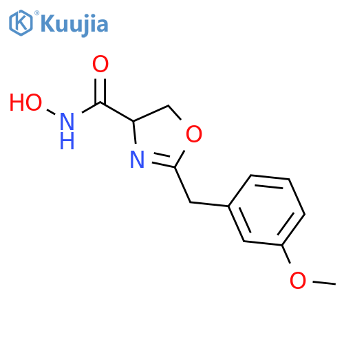 4-Oxazolecarboxamide,4,5-dihydro-N-hydroxy-2-[(3-methoxyphenyl)methyl]-, (4R)- structure