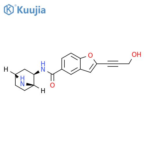 5-Benzofurancarboxamide,N-(1S,2R,4R)-7-azabicyclo[2.2.1]hept-2-yl-2-(3-hydroxy-1-propynyl)- structure