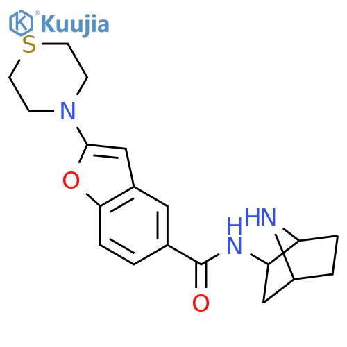 5-Benzofurancarboxamide,N-(1S,2R,4R)-7-azabicyclo[2.2.1]hept-2-yl-2-(4-thiomorpholinyl)- structure