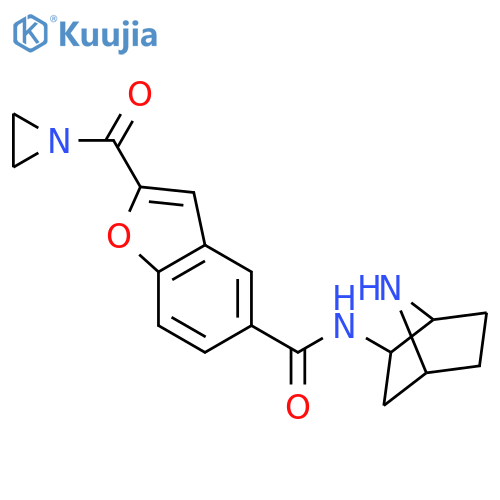 5-Benzofurancarboxamide,N-(1S,2R,4R)-7-azabicyclo[2.2.1]hept-2-yl-2-(1-aziridinylcarbonyl)- structure