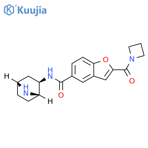 5-Benzofurancarboxamide,N-(1S,2R,4R)-7-azabicyclo[2.2.1]hept-2-yl-2-(1-azetidinylcarbonyl)- structure