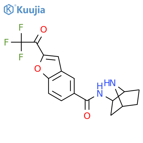 5-Benzofurancarboxamide,N-(1S,2R,4R)-7-azabicyclo[2.2.1]hept-2-yl-2-(trifluoroacetyl)- structure