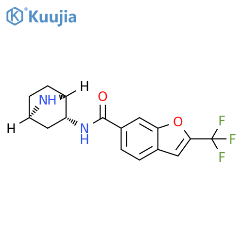 6-Benzofurancarboxamide,N-(1S,2R,4R)-7-azabicyclo[2.2.1]hept-2-yl-2-(trifluoromethyl)- structure