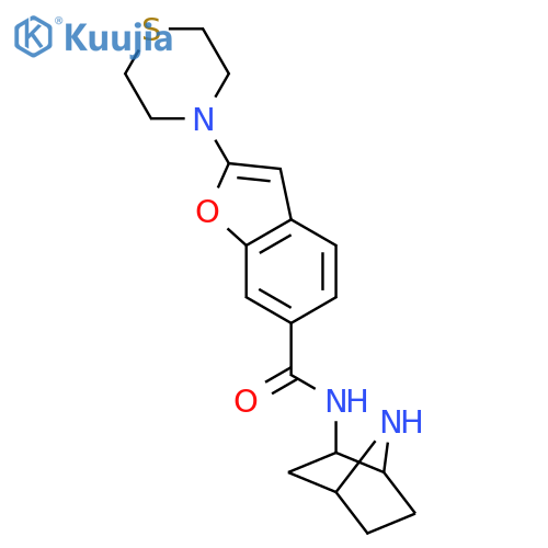 6-Benzofurancarboxamide,N-(1S,2R,4R)-7-azabicyclo[2.2.1]hept-2-yl-2-(4-thiomorpholinyl)- structure
