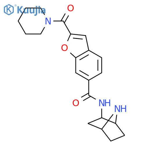 6-Benzofurancarboxamide,N-(1S,2R,4R)-7-azabicyclo[2.2.1]hept-2-yl-2-(1-piperidinylcarbonyl)- structure