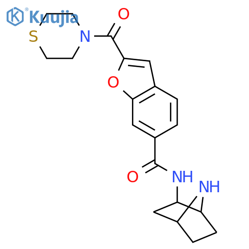 6-Benzofurancarboxamide,N-(1S,2R,4R)-7-azabicyclo[2.2.1]hept-2-yl-2-(4-thiomorpholinylcarbonyl)- structure