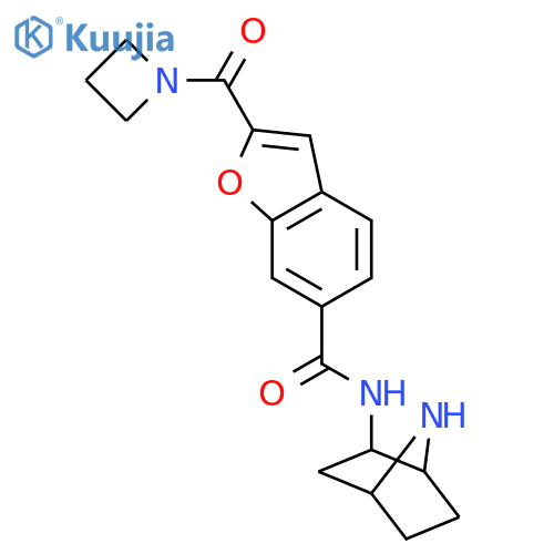 6-Benzofurancarboxamide,N-(1S,2R,4R)-7-azabicyclo[2.2.1]hept-2-yl-2-(1-azetidinylcarbonyl)- structure