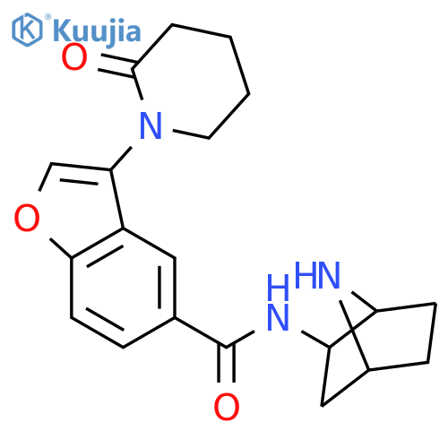 5-Benzofurancarboxamide,N-(1S,2R,4R)-7-azabicyclo[2.2.1]hept-2-yl-3-(2-oxo-1-piperidinyl)- structure