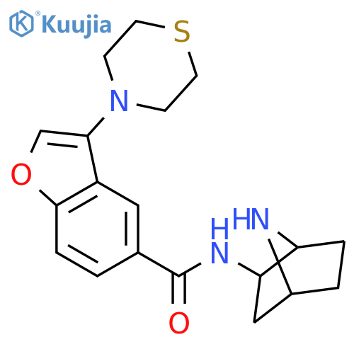 5-Benzofurancarboxamide,N-(1S,2R,4R)-7-azabicyclo[2.2.1]hept-2-yl-3-(4-thiomorpholinyl)- structure