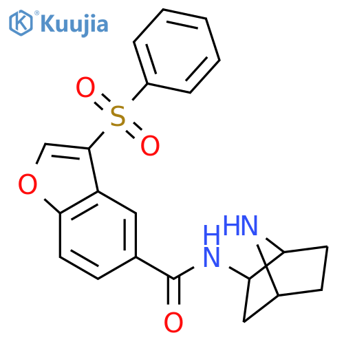 5-Benzofurancarboxamide,N-(1S,2R,4R)-7-azabicyclo[2.2.1]hept-2-yl-3-(phenylsulfonyl)- structure
