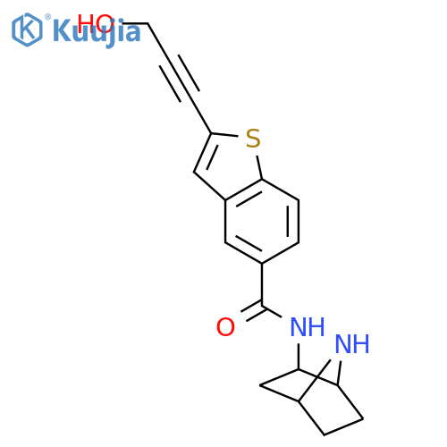 Benzo[b]thiophene-5-carboxamide,N-(1S,2R,4R)-7-azabicyclo[2.2.1]hept-2-yl-2-(3-hydroxy-1-propynyl)- structure