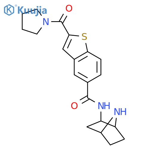 Benzo[b]thiophene-5-carboxamide,N-(1S,2R,4R)-7-azabicyclo[2.2.1]hept-2-yl-2-(1-pyrrolidinylcarbonyl)- structure