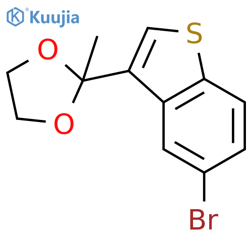 Benzo[b]thiophene, 5-bromo-3-(2-methyl-1,3-dioxolan-2-yl)- structure