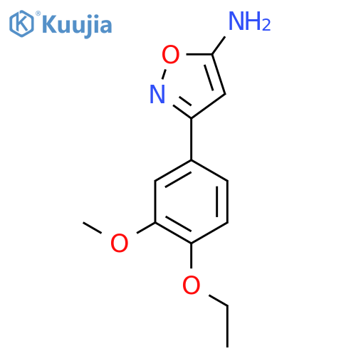 3-(4-ethoxy-3-methoxyphenyl)-1,2-oxazol-5-amine structure