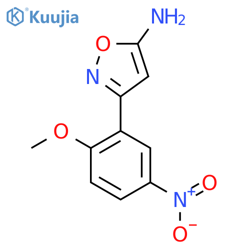 3-(2-methoxy-5-nitrophenyl)-1,2-oxazol-5-amine structure