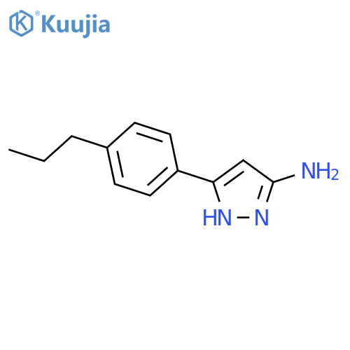 3-(4-propylphenyl)-1H-pyrazol-5-amine structure