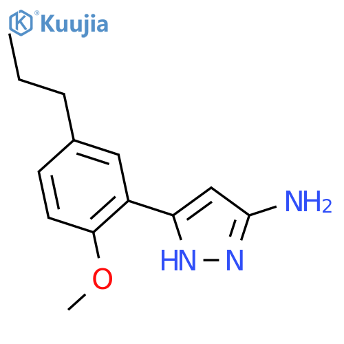 3-(2-Methoxy-5-propylphenyl)-1h-pyrazol-5-ylamine structure