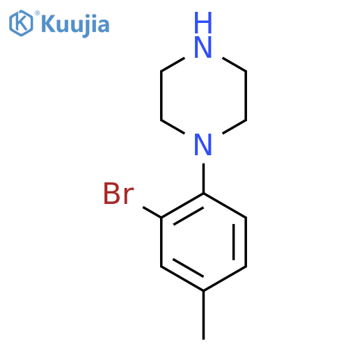 1-(2-bromo-4-methylphenyl)piperazine structure