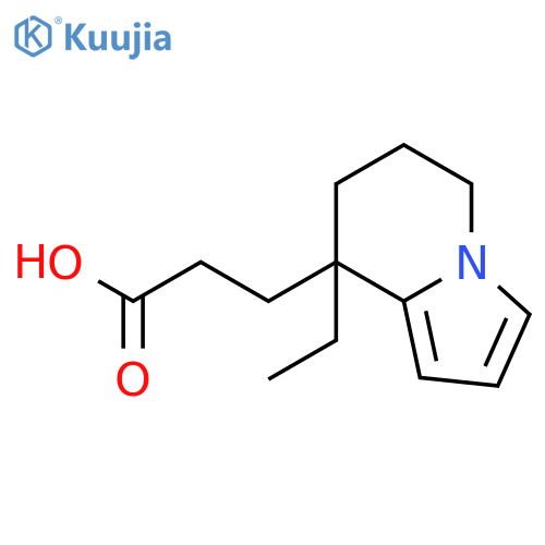 8-INDOLIZINEPROPANOIC ACID, 8-ETHYL-5,6,7,8-TETRAHYDRO- structure
