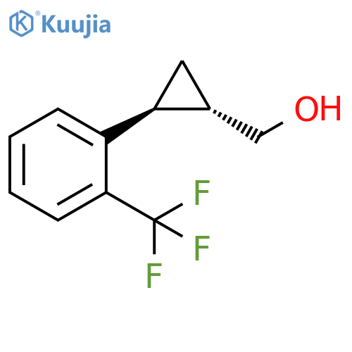 Cyclopropanemethanol, 2-[2-(trifluoromethyl)phenyl]-, (1S,2S)- structure