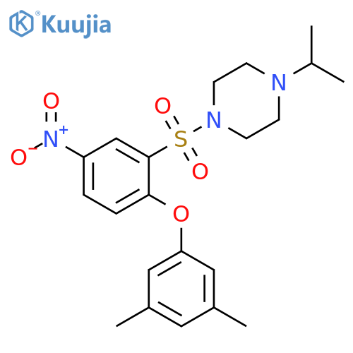 Piperazine,1-[[2-(3,5-dimethylphenoxy)-5-nitrophenyl]sulfonyl]-4-(1-methylethyl)- structure
