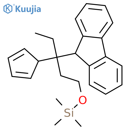 Silane,[[3-(2,4-cyclopentadien-1-yl)-3-(9H-fluoren-9-yl)pentyl]oxy]trimethyl- structure