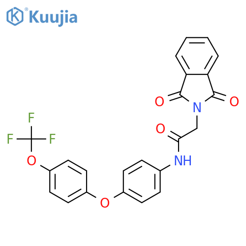 2H-Isoindole-2-acetamide,1,3-dihydro-1,3-dioxo-N-[4-[4-(trifluoromethoxy)phenoxy]phenyl]- structure