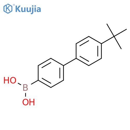 [4'-(2-methyl-2-propanyl)-4-biphenylyl]boronic Acid structure