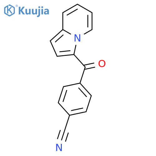 Benzonitrile, 4-(3-indolizinylcarbonyl)- structure