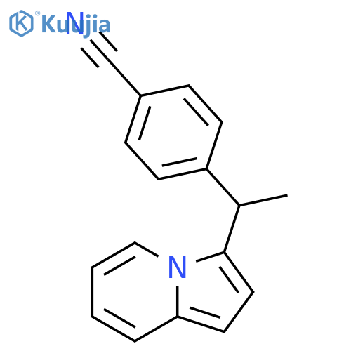 Benzonitrile, 4-[1-(3-indolizinyl)ethyl]- structure