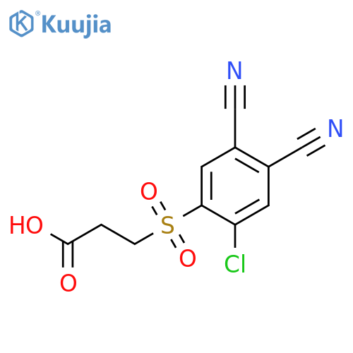 Propanoic acid, 3-[(2-chloro-4,5-dicyanophenyl)sulfonyl]- structure