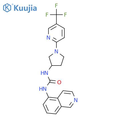Urea,N-5-isoquinolinyl-N'-[(3R)-1-[5-(trifluoromethyl)-2-pyridinyl]-3-pyrrolidinyl]- structure